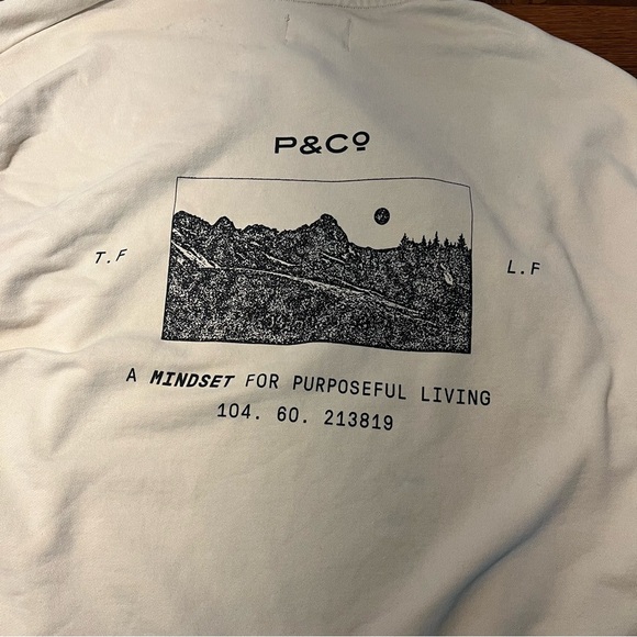 P & Co A Mindset For Purposeful Living Tan/Cream Hoodie Unisex- Small - Picture 2 of 10